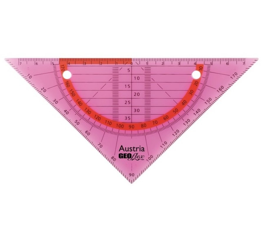 Ringband geodriehoek - flexibel roze