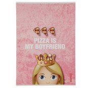 Emoji Girls A4 lijntjes schrift - I don't care