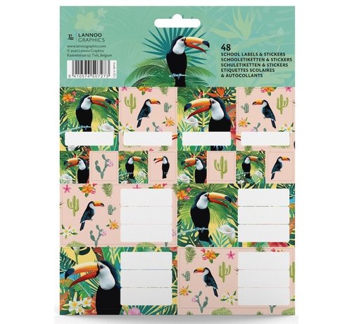 Good vibes Toucan etiketten en stickers