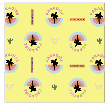 Fashionchick Kaftpapier - paradise geel