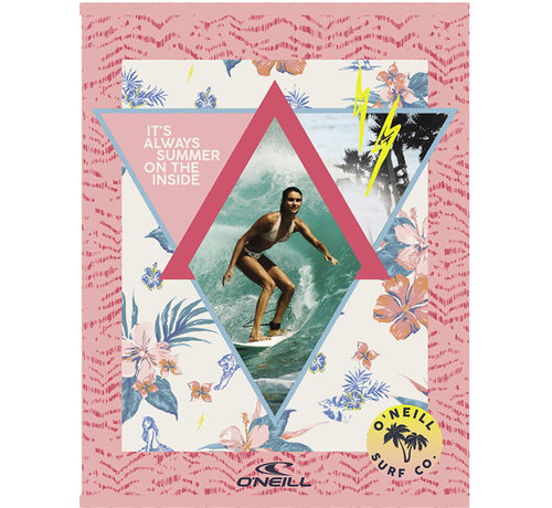 O'Neill A4 schrift geruit - roze