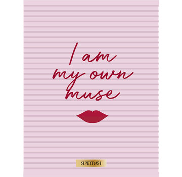 Supertrash A4 ruitjes schrift - roze I am