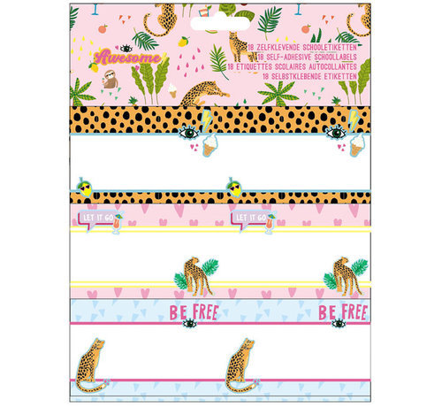 Awesome Schooletiketten - luipaard