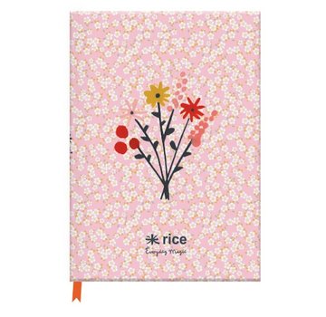 Rice Notitieboek A5 lijn - roze