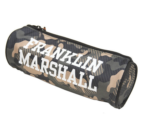 Franklin & Marshall Rond schooletui met camouflage print