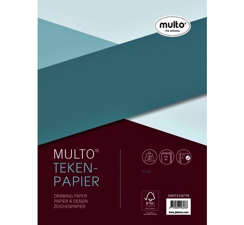 Multo Tekenpapier - wit 120g  voor 17 rings A5 mappen