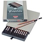 Graphite potloden - houten koffer - 12 hardheden