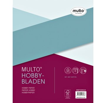 Multo A4 Hobbybladen - wit karton 140g - 23r