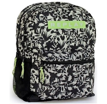Replay Rugzak groot - off white black flower