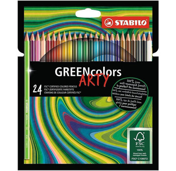 Stabilo Kleurpotloden greencolors - 24 stuks