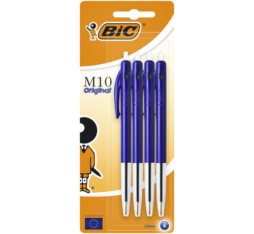 Bic Bic M10 balpennen set - blauw 4x