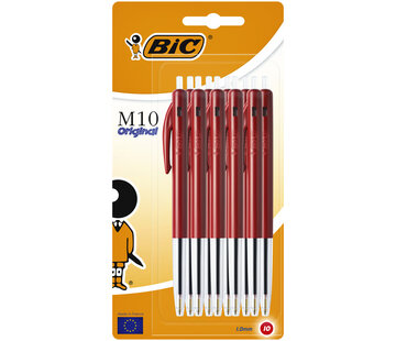 Bic M10 balpennen - 10 x rood