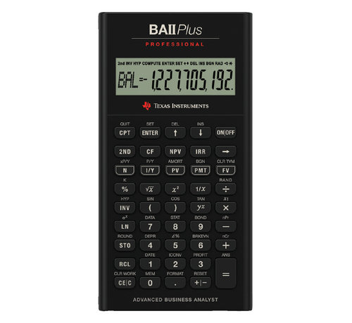 Texas Instruments TI Ba II plus Profesisonal rekenmachine