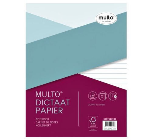 Multo Ringband papier - lijntjes - dictaat - 17 rings perforatie