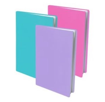 Dresz Voordeelpak rekbaar kaft - A4 roze/paars/turqoise 3x