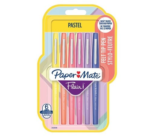 Paper Mate 6 Pastel fineliners
