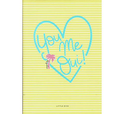 Little Diva A4 schrift geruit - gestreept