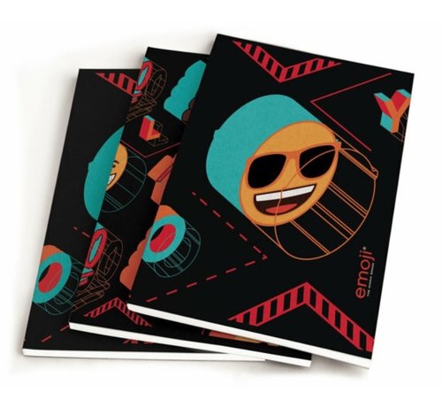 Emoji Boys A5 lijntjes schriften