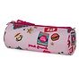 Girls schooletui rond - roze