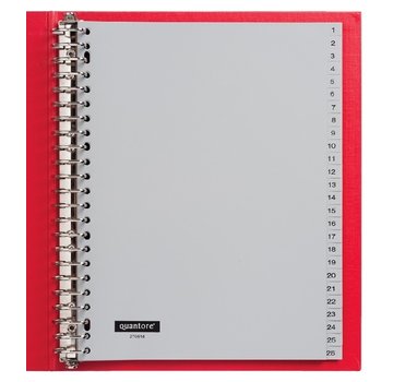 Quantore Tabbladen grijs kunststof - 1 t/m 52