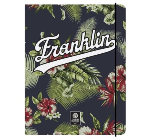 Franklin & Marshall Girls elastomap A4 - dark flowers