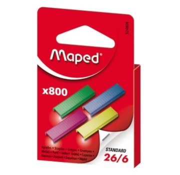 Maped Standaard 26/6 nietjes - gekleurd
