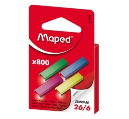 Maped Standaard 26/6 nietjes - gekleurd
