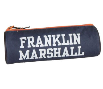 Franklin & Marshall Rond etui - blauw/oranje