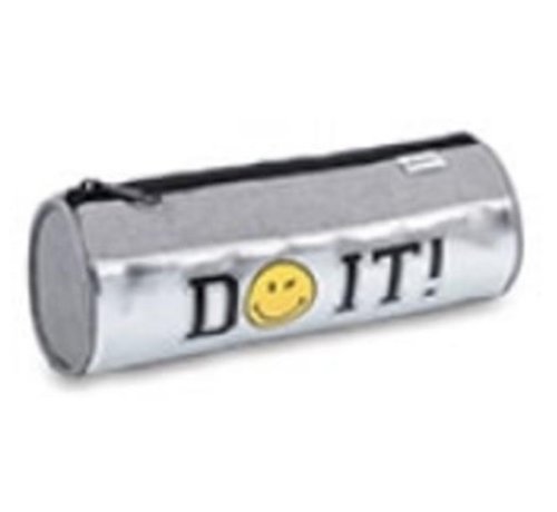 Smileyworld Schooletui rond - girls - grijs