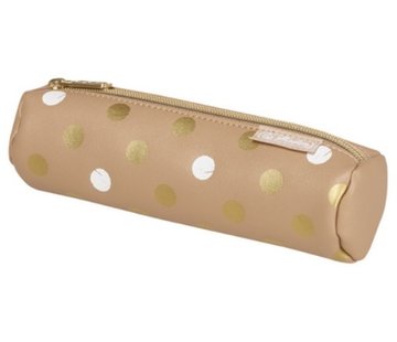 Dots Imitatie ledern etui - goud stippen