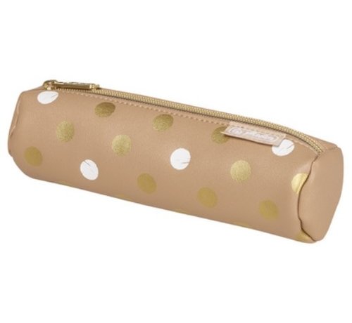 Dots Imitatie ledern etui - goud stippen
