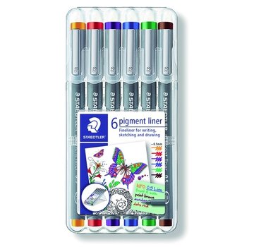 Staedtler Pigment 308 fineliner - kleur - 0,5mm set 6 stuks