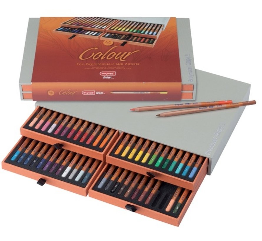 Colour boxl kleurpotloden - houten koffer 48 stuks