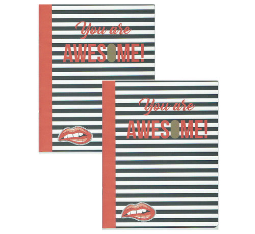 Awesome A5 lijntjes schriften - platic kaft