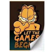 Garfield A4 ruitjes schrift - "let the"