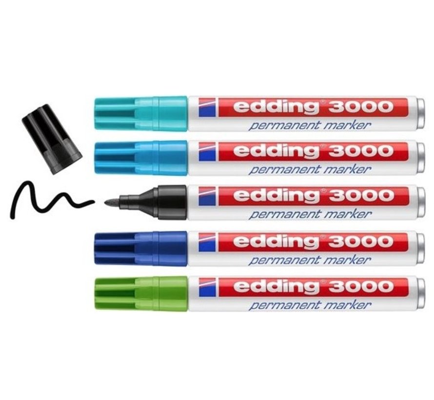 3000 Viltstiften - 5 stuks - koele kleuren