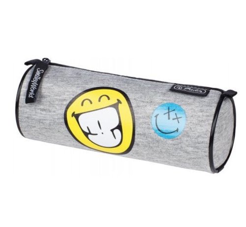 Smileyworld Schooletui rond - grijs