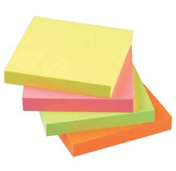 Quantore Memoblok sticky notes - neon - 76x76