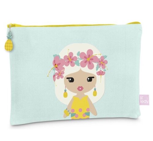 Lil' Ledy Schooletui plat - "blauw"