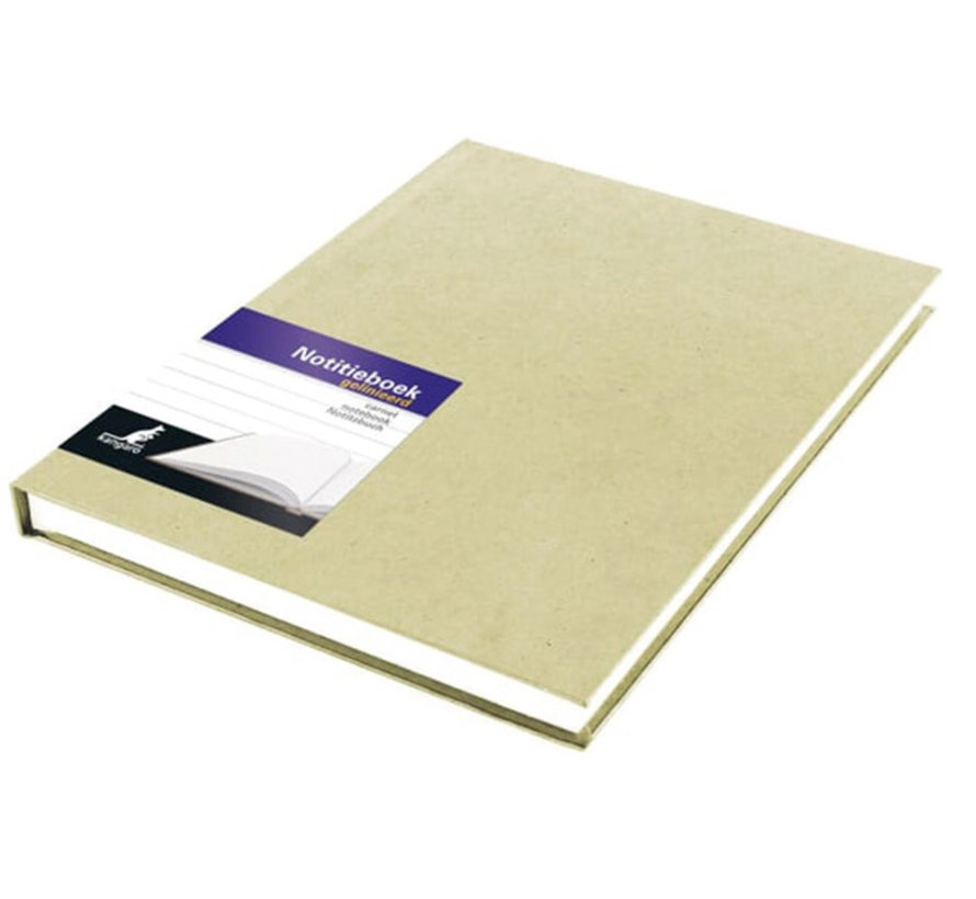 Gelinieerd A5 notitieboek - hardcover - kraft