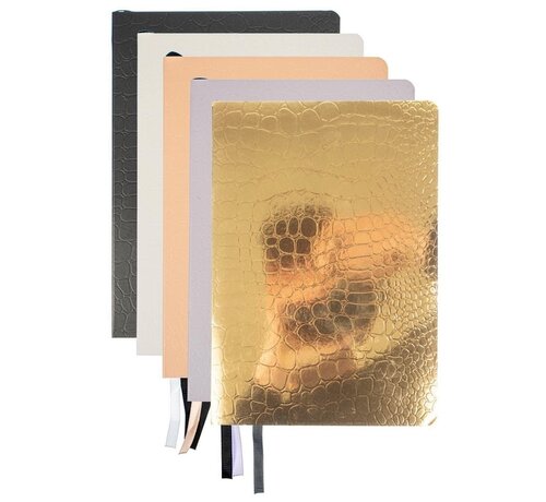 Pure Croco Gelinieerd A5 notitieboek - softcover