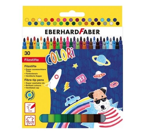 Eberhard Faber Viltstiften - 30 st - licht uitwasbaar
