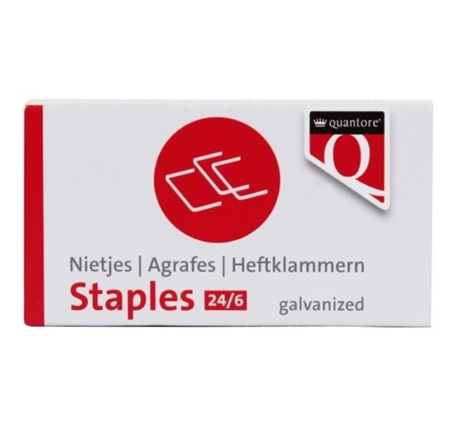 Standaard 24/6 nietjes - gegalvaniseerd