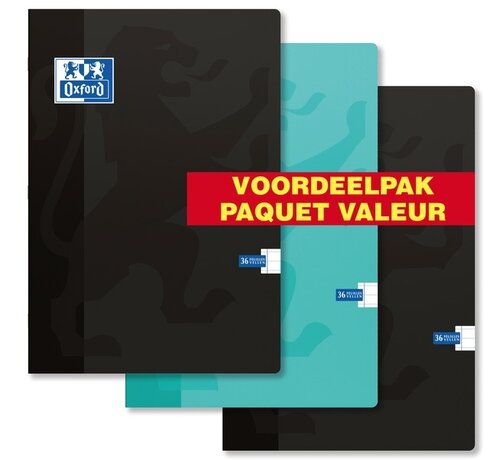 Oxford A4 lijntjes schrift - voordeelpak