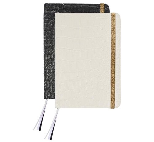 Pure Croco Gelinieerd A6 notitieboek - softcover