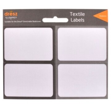 Dresz Textiel etiketten - grijs - 16 st