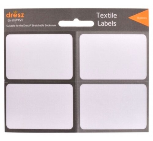 Dresz Textiel etiketten - grijs - 16 stuks
