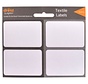 Textiel etiketten - grijs - 16 stuks