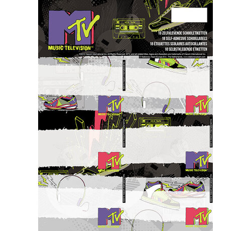 MTV Schooletiketten - 18 stuks