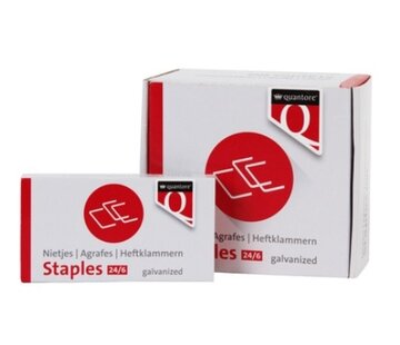 Quantore Standaard 24/6 nietjes - gegalvaniseerd - 1000st